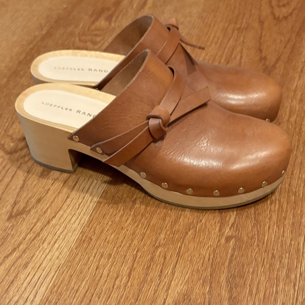 Loeffler Randall Tan Leather Mules